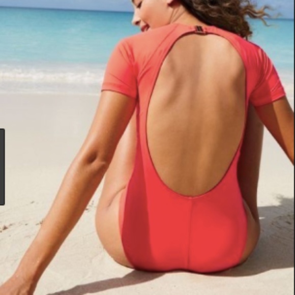 J. Crew Other - FINAL!! J Crew Open Backed Red One Piece Swimsuit